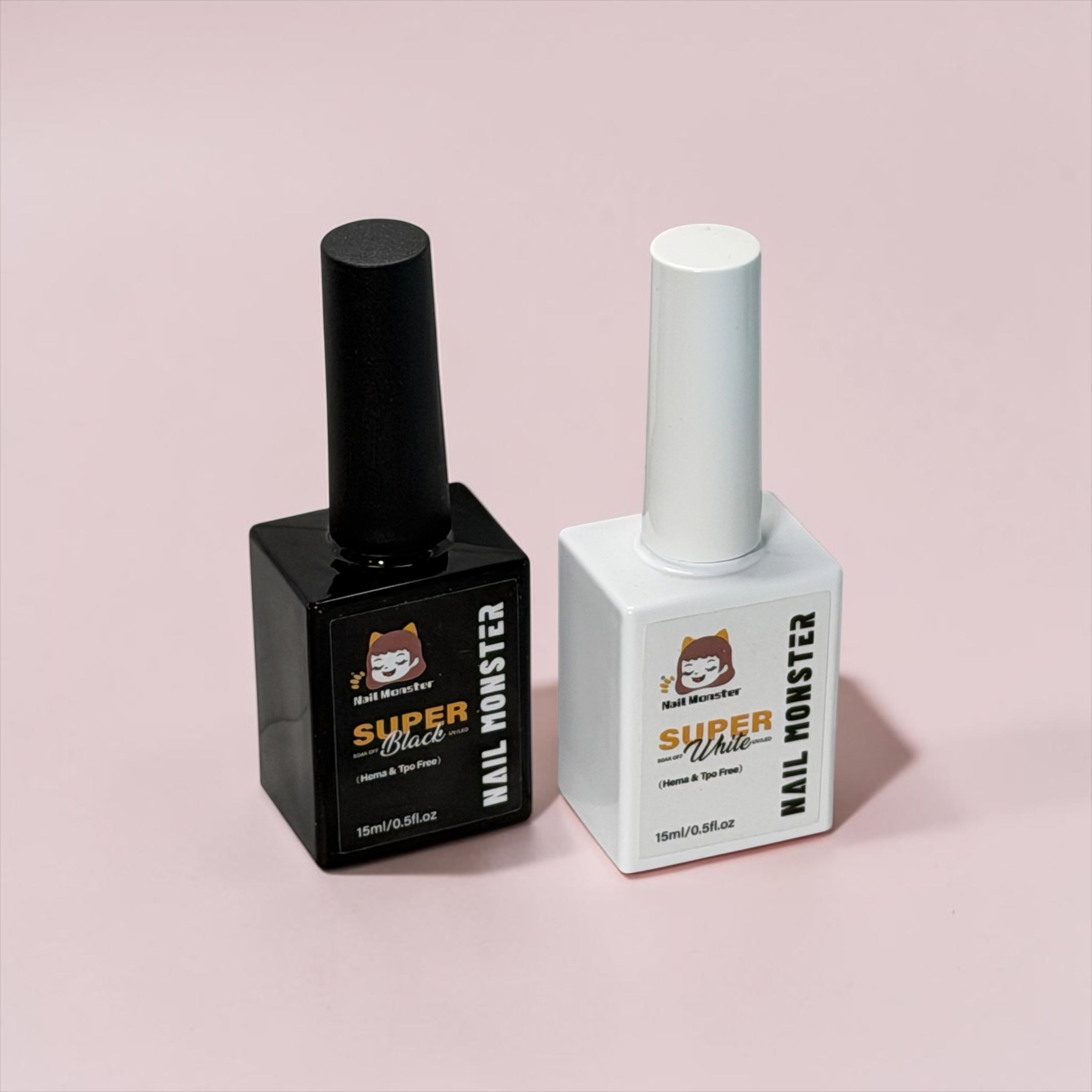 Black/White gel nail polish,15ml