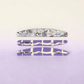 Nail Monsters professional dual-sided nail file set featuring purple geometric and black and white floral patterns.